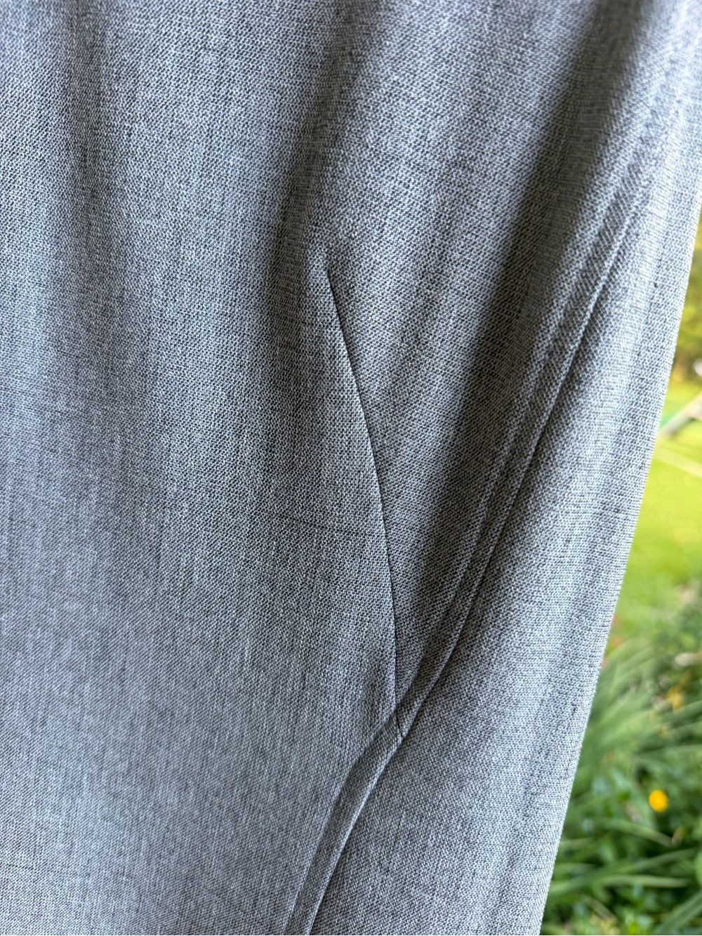 Kasper Silver-Gray V-Neck Midi Sheath Dress - Picture 2 of 7